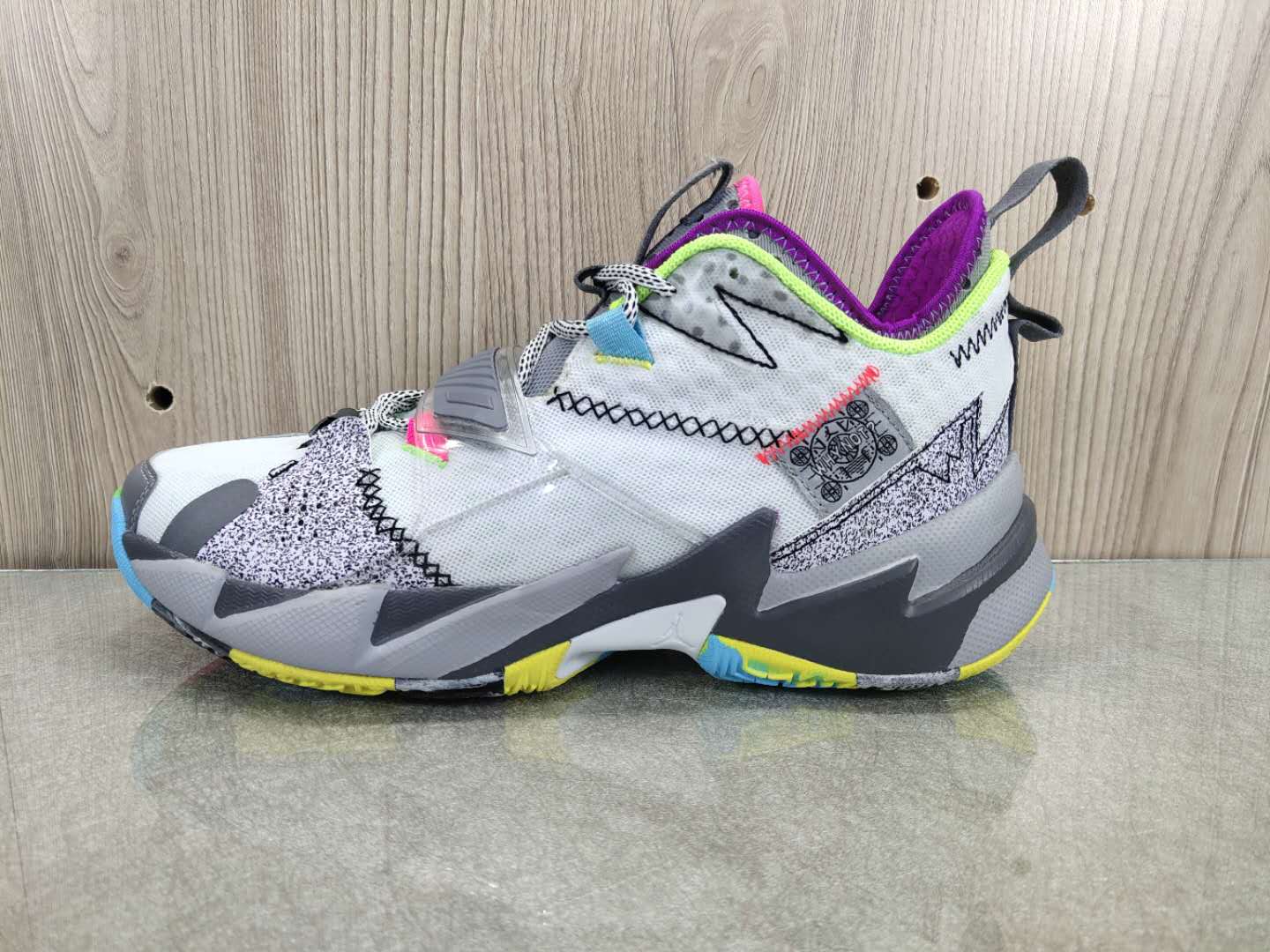 2020 Air Jordan Why Not Zer0.3 White Grey Purple Yellow